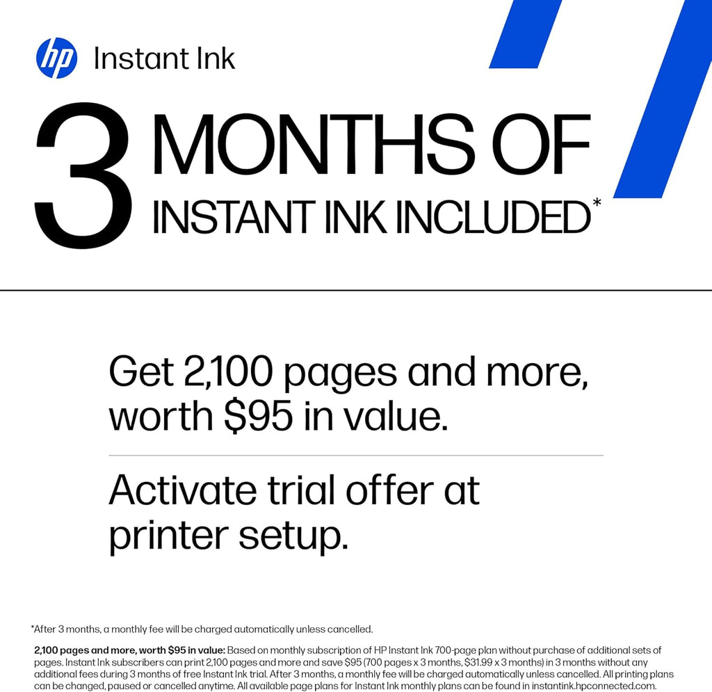 HP OfficeJet Pro 8125e Wireless All-in-One Color Inkjet Printer, Print, scan, Copy, ADF, Duplex Printing Best-for-Home Office, 3 Month Instant Ink Trial Included, AI-Enabled (405T6A)
