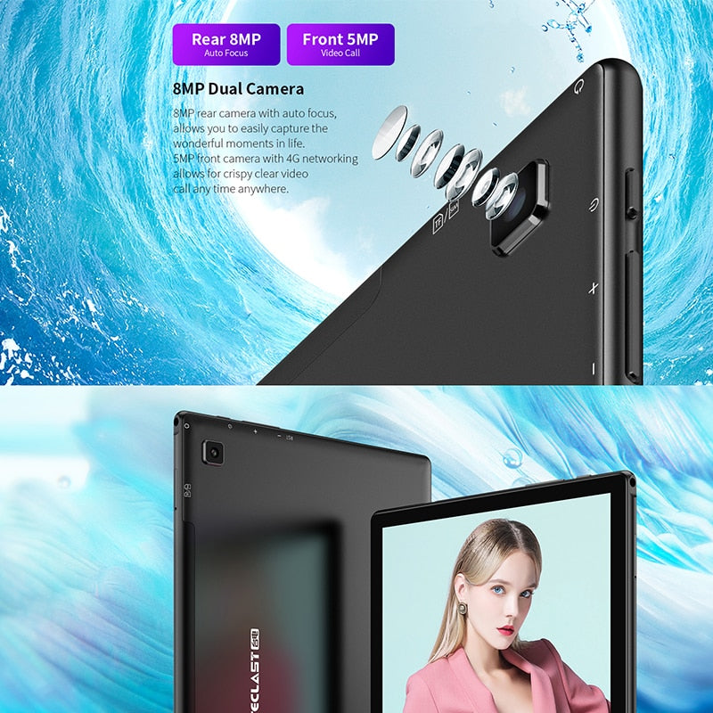 Teclast M40 10.1'' Tablet 1920x1200 4G Network UNISOC T618 Octa Core 6GB RAM 128GB ROM Tablets PC Android 10 Dual Wifi Type-C