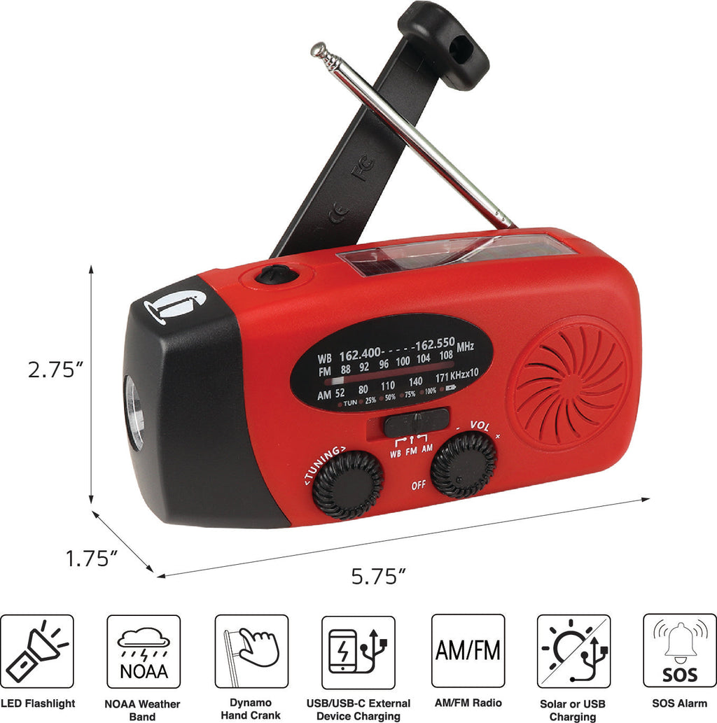 4-in-1 Dynamo NOAA Radio and Flashlight