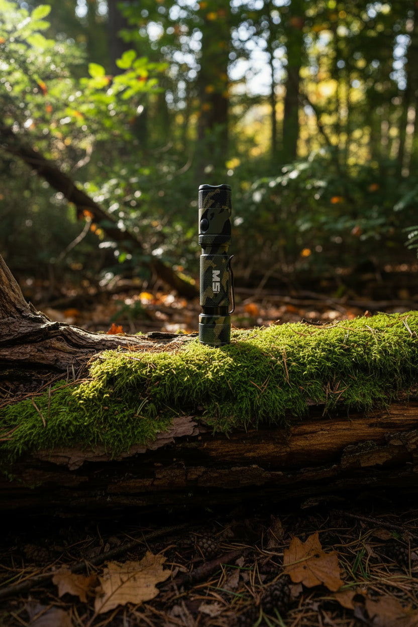 Powertac M5 Gen3 Tactical EDC Flashlight | 2030LM Super Bright | Auto-Magnetic Charge | IPX8 Waterproof & 2M Drop Resistant | 1-Inch Picatinny Mount Compatible