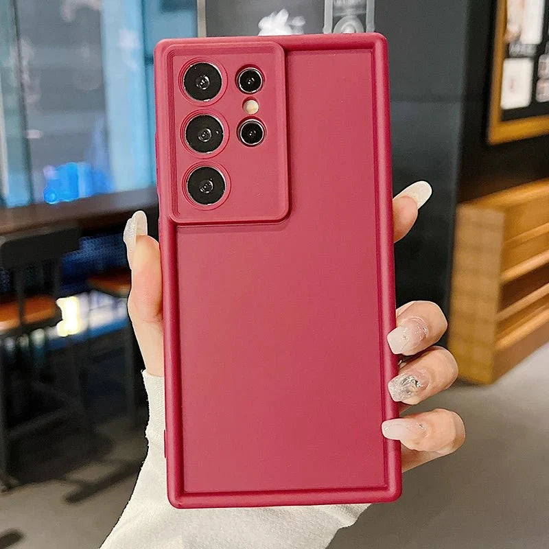 Candy Color Soft Silicone Phone Case | Matte TPU Cover for Samsung Galaxy