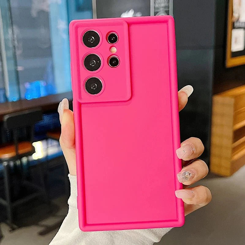 Candy Color Soft Silicone Phone Case | Matte TPU Cover for Samsung Galaxy